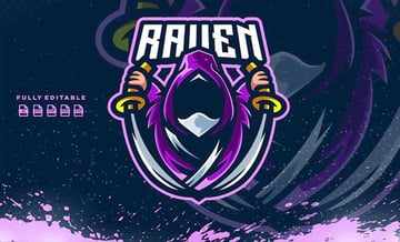Raven Anonymous Sword Esport Logo