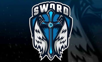 Winged Sword Logo - mascot logo for a team