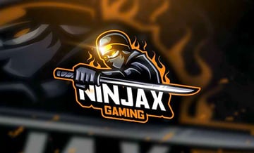 Ninjax Gaming - Mascot & Esport Sword Logo
