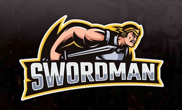 Sword Man - mascot swordlogo for a team