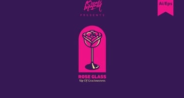 Rose Glass Logo Template