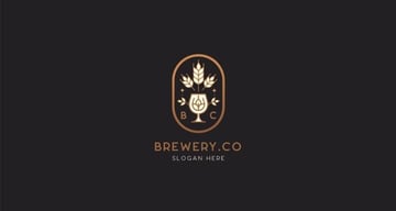 Brewery: Wheat Beer Logo Template
