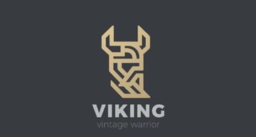Viking Warrior Head Logo
