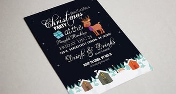 Christmas Party Invitation Card