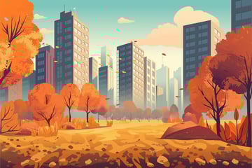 Background Autumn City