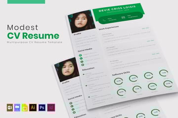 Modest - Infographic Resume Template and CV