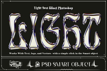 3D Light Text Effect for Photoshop