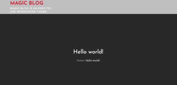 Magic Blog is a WordPress free blog theme