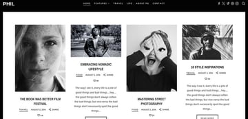 The Blogger is a WordPress theme