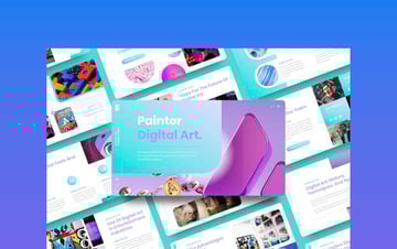 Painter Digital Art Powerpoint Template
