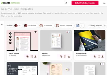 Best Resume Designs on Envato Elements