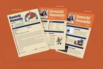 Creative resume with retro look