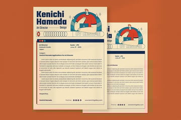 Creative resume with retro look