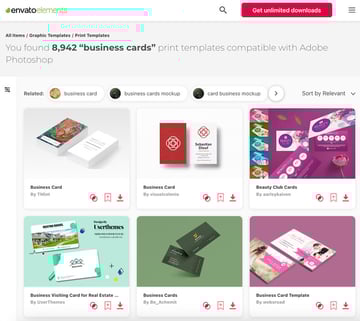 Elements business cards