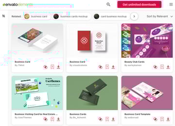 Envato Elements business cards