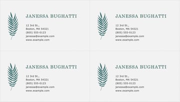 Botanical business cards