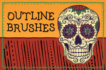 Outline stroke Illustrator set