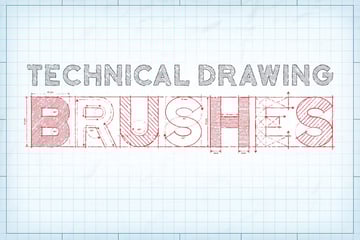 Technical drawing strokes.