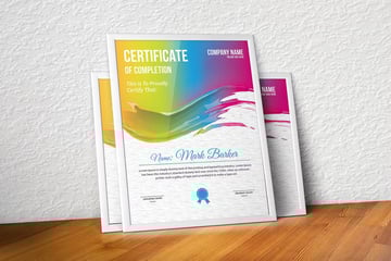 Certificate with Paint Effect