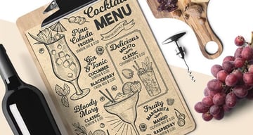 One-Page Cocktail Menu Template