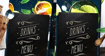 Dark Drink Menu Template