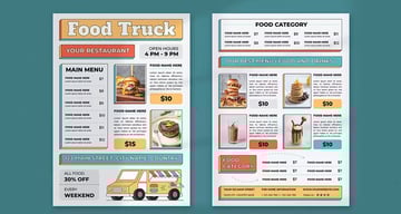 Food Truck Menu Template
