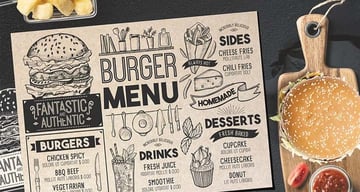 Burger Food Menu Template