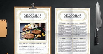 Elegant Food Menu