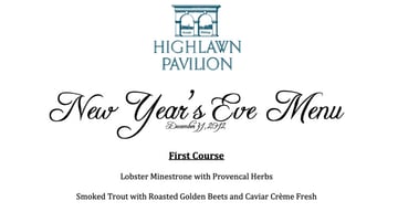 New Year's Eve Menu