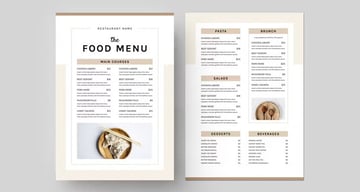Food Menu MS Word & Indesign