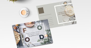 Restaurant Postcard Mailing Template (AI, EPS)