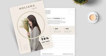 Fashion Postcard Design (AI, EPS)