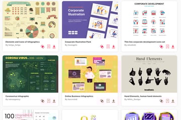 Premium corporate infographics elements from Envato Elements also come in  PNG or Jpeg