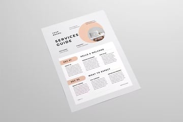 Services guide template for Word and InDesign