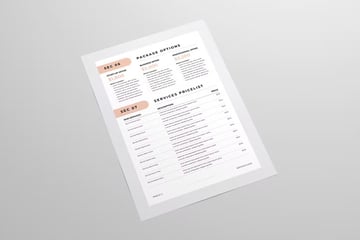 Services guide template for Word and InDesign