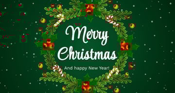 Christmas Wreaths free holiday-themed template.