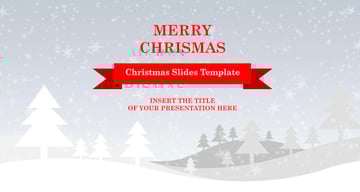 Merry Christmas snow PowerPoint templates
