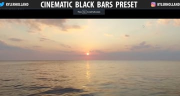Cinematic black bars Premiere Pro preset