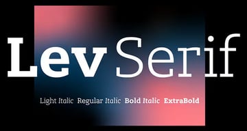 Lev Serif is one of the top examples of fonts.