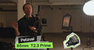 Petzval 85mm prime lens