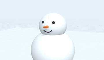 The head of the snowman.