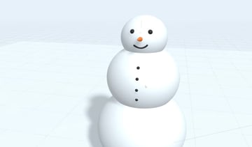 Snowman with the buttons on.