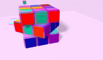 Finished Rubik's Cube.