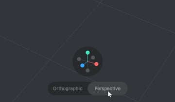 Switch the view from Orthographic to Perspective.