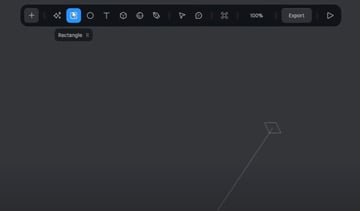 Select the rectangle from the toolbar at the top.