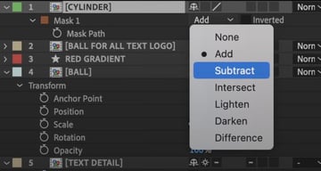 After Effects for designers​: Subtract.