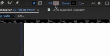Animated poster in After Effects: Fill settings.