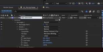 Animated poster in After Effects: Red Gradient.