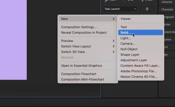 Adobe After Effects tutorial​: Solid background.