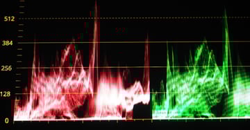 Image of Color grading graph or RGB colour correction indicator on monitor from Envato Elements